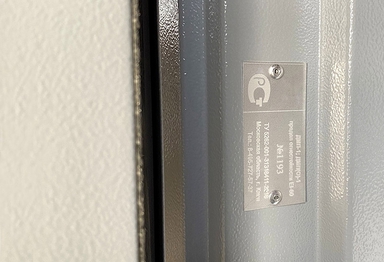 Полуторопольная глухая противопожарная нержавеющая дверь с системой Антипаника ДПМ 02/60 (EI 60) — №01 (NEW)